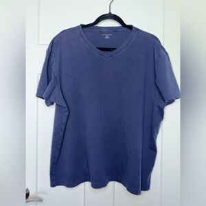 Navy V-Neck Short Sleeve Tee